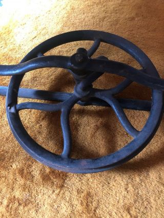 Vintage Cast Iron Wilcox & Gibbs Treadle Sewing Machine Base Wheel