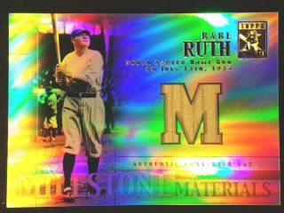 2002 Topps Tribute Babe Ruth Game Bat Relic Card Mim - Br