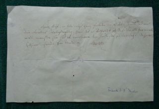 Antique Signed Letter Princess Charlotte Denmark Glücksburg Hesse - Kassel
