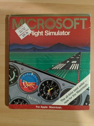 Microsoft Flight Simulator V1.  0 For The Mac 128k (1986) - &