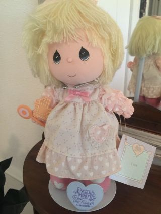 Vintage 1999 Precious Moments 11 " Doll W/ Stand By Applause Love Last Forever
