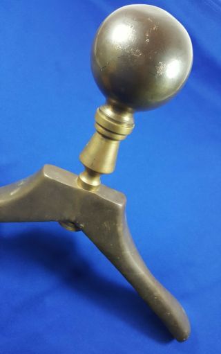 Antique VTG Brass Valet Butler Ball Hanger Only Art Deco 3