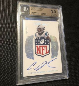 2017 Curtis Samuel Panini Flawless Nfl Shield Auto 1/1 Bgs 9.  5 With 10 Auto