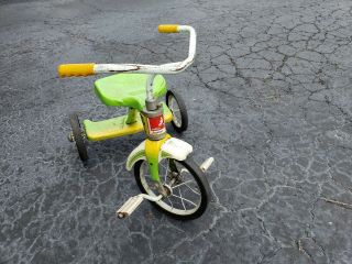Tricycle Junior Amf Vtg Trike Green Yellow Vehicles