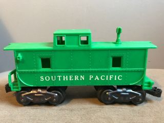 Vintage O Scale Marx Southern Pacific Caboose W/ Metal Trucks Model Train Green