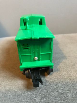 Vintage O Scale Marx Southern Pacific Caboose w/ Metal Trucks Model Train Green 3