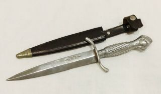 Vintage Korium Forged Solingen Steel Knife Dagger W/sheath - Germany -