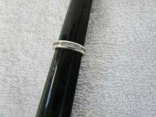 Lovely,  Vintage Czs,  925 Sterling Silver Wedding Band Ring [ Size 6] ]