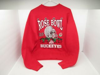 Fruit Of The Loom Ohio State Buckeyes Osu 1997 Rose Bowl Red Sweatshirt Large