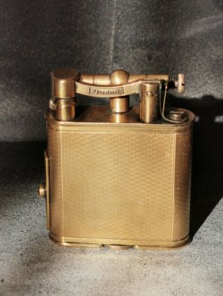 Vintage Gold Colour Dunhill Pipe Petrol Lighter 3