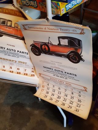 " Vtg Wall Calendar " Antique Cars Automemories