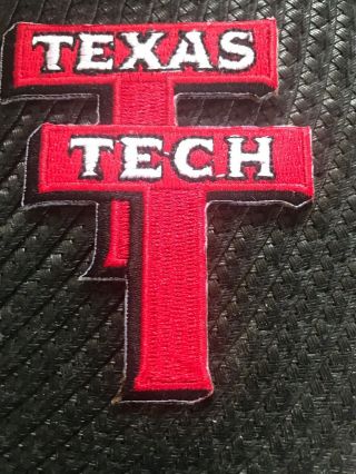 Tt Texas Tech Red Raiders Vintage Embroidered Iron On Patch Nos) 3 " X 2.  55 "