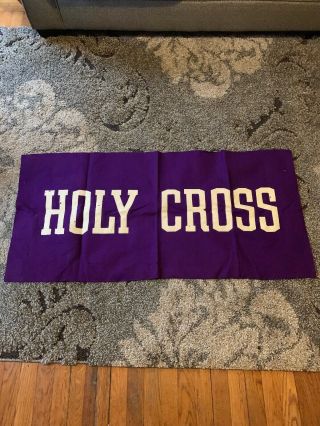Vintage College Of Holy Cross Crusaders Worcester,  Ma Felt Pennant/ Banner 22x47