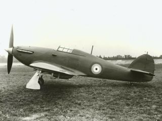 Large And Fine Photograph Of A Hawker Hurricane At Brooklands