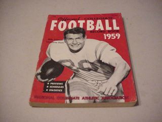 1959 Official Collegiate Football Record Book /billy Cannon Louisiana State Ncaa
