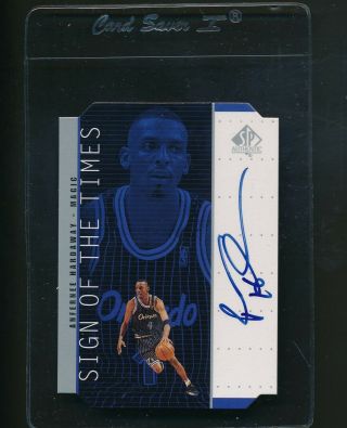 Anfernee Hardaway 1998/99 Sp Authentic Sign Of The Times Autograph 3037