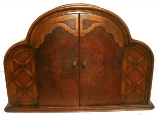 Vintage Art Deco Cabinet Cathedral W/doors
