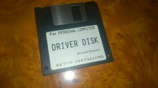 Vintage Microsoft Driver Disk Pc Setup Installing 3 1/2 Diskette 3.  5