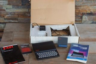 ZX81 Sinclair Computer,  W/ 16K RAM,  ZX81 Book,  Game and 2