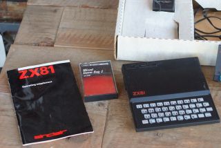 ZX81 Sinclair Computer,  W/ 16K RAM,  ZX81 Book,  Game and 3