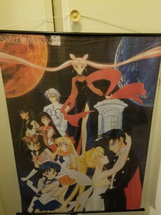 Sailor Moon Vintage Fabric Poster 30 " X41 " Japanese Anime Character Print