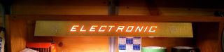 Vintage Electronics Shop Electric Sign - Looks Great /works Great 21.  5 " Long