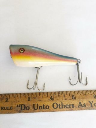 Creek Chub Plunker 3200 Size Rainbow Vintage Glass Eye Fishing Lure Wow