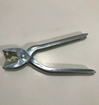 Vintage Metal Scovill Snap Punch Pliers Tool