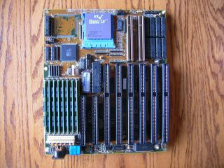 Vintage Vesa Local Bus Vlb Motherboard Anix Intel Pentium 486dx - 33 Cpu 8mb Ram