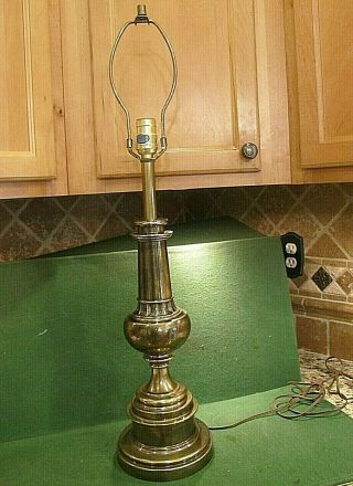 Vintage Stiffel?? Brass Table Lamp 30 " - And Heavy