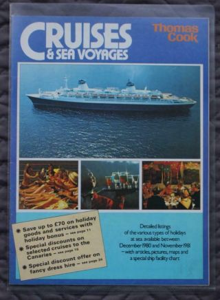 Norwegian Cruise Line Ss France Norway Thomas Cook 1980 Cruise Brochure