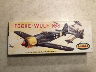 Vintage 1960 Aurora Famous Fighters: Focke - Wulf 190 Kit No.  30 -.  79