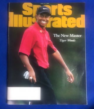 Tiger Woods On Cover Sports Illustrated April 21,  1997 Masters Win