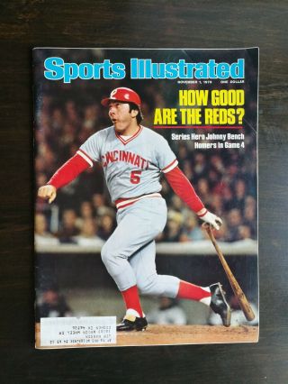 Sports Illustrated November 1,  1976 - Johnny Bench Cincinnati Reds World Series