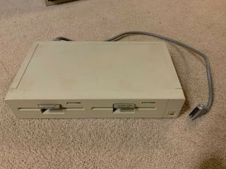 Vintage Duo Disk Duodisk 5.  25 Floppy Drive For Apple Ii A9m0108 With Cable