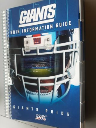 York Football Giants Media Guide - Spiral Bound