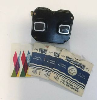 Vintage Sawyers View Master Stereo Viewer Partial Box With 6 Reels