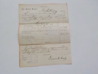 Civil War Document 1862 1st Vermont Cavalry Burlington Annapolis Maryland Vtg Nr
