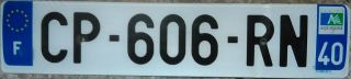 France License Plate From Landes Mont De Marsan Region Cp 606 Rn