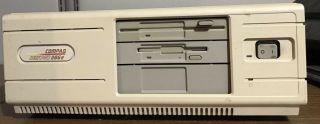 Vintage Compaq Deskpro Computer Dp 286e 2520 5.  25“ & 3.  5” Floppy Disk Drive