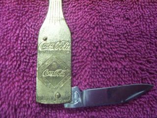 Vintage Parker Pocket Knife Coca Cola Gold Tone All Metal