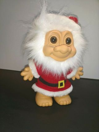 Vintage 1980s C Russ Troll Doll Christmas Santa Claus With Beard 8 "