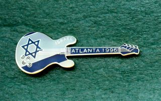 Guitar Israel Team 1996 Atlanta Olympic Games Pin Enamel