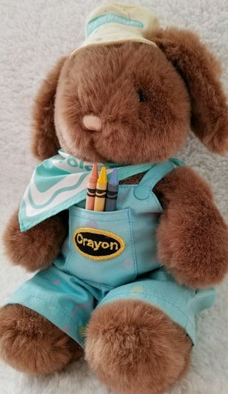 Vintage 1986 Gund Crayola Crayon Bunny Rabbit Brown Plush Stuffed Rare Htf