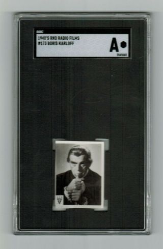 Sgc A Boris Karloff 1949 Swedish Film Star Card The Only One Ever Graded