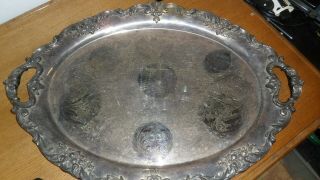 Reed & Barton King Francis Silverplate Huge Waiter Tray 1655 30