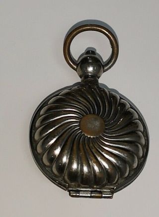 Antique Sovereign Coin Holder Wallet Old Silver Case Swirl Pendant Victorian UK 2