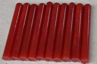Vintage Faturan Bakelite Cherry Amber Rods Semi Translucent Catalin Prayer Beads