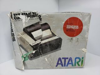Vintage 1982 Atari 1020 Color Printer W/ Graphics Cassette Software