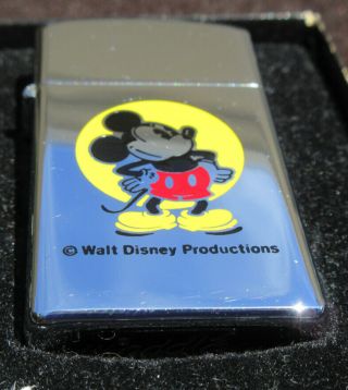 Vintage & Rare Mickey Mouse Zippo 1976 Walt Disney Productions